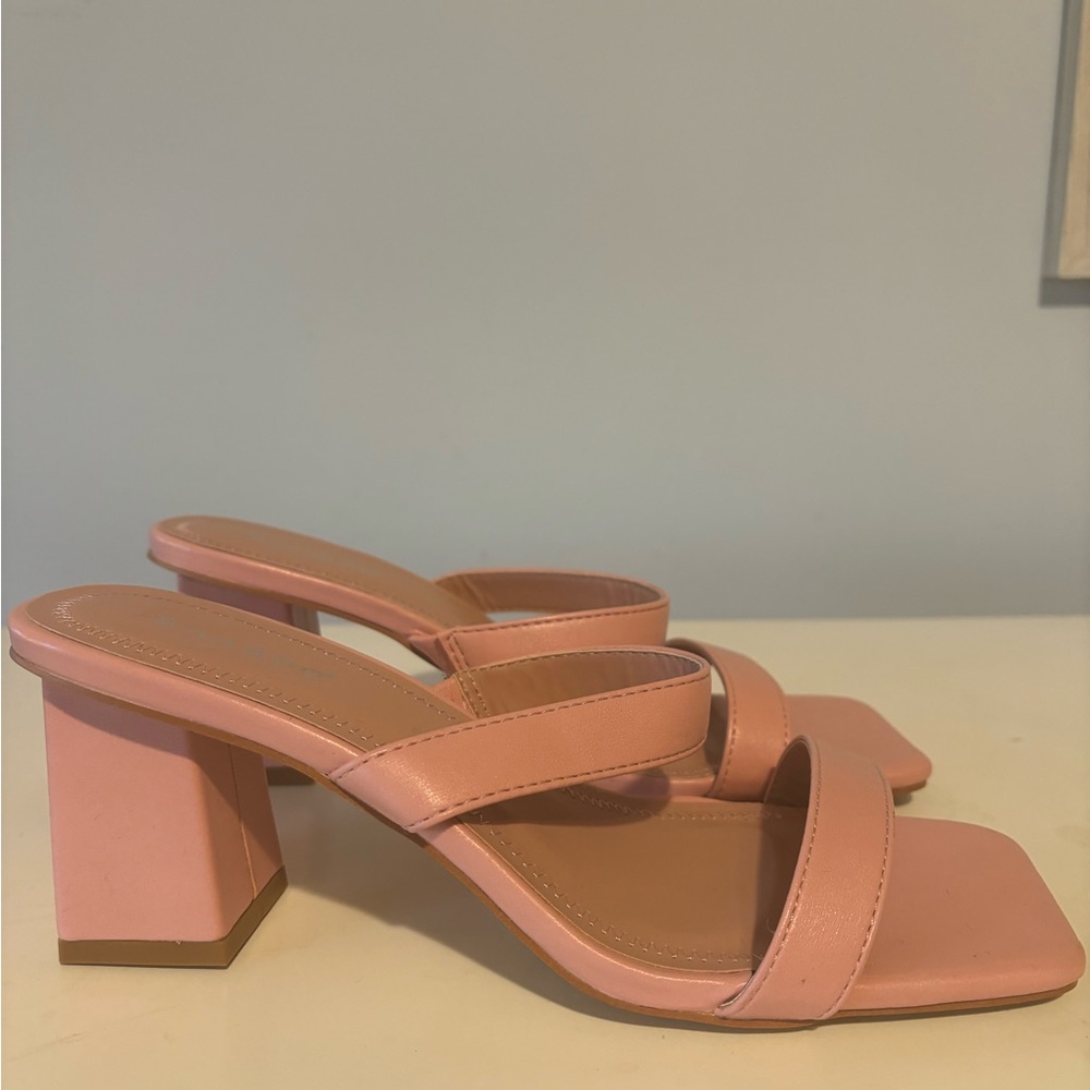 Bamboo Block Heel Sandals